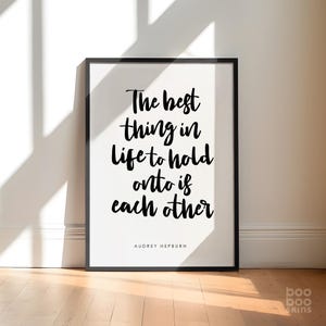 Audrey Hepburn Quote Print | Gift for Daughter Sister Girlfriend Friend | Art for Bedroom Office | Mothers Day Gift | Love and Friendship