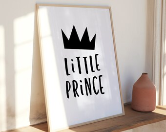 Little Prince Print | Scandi Nursery Print | Art for Boys Room Kids Room | Nordic Nursery Decor | Modern Scandi Kids Room Decor