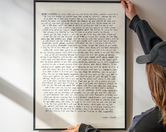 Wear Sunscreen Lyric Print | Everybody's Free Song Poster | Baz Luhrmann | Graduation Gift Life Advice | Speech | 90s Music Fan Wall Art