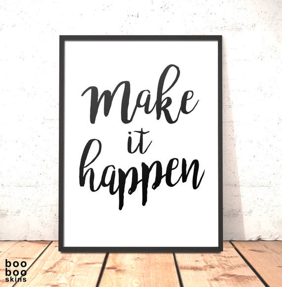 Make it Happen Risograph print A4