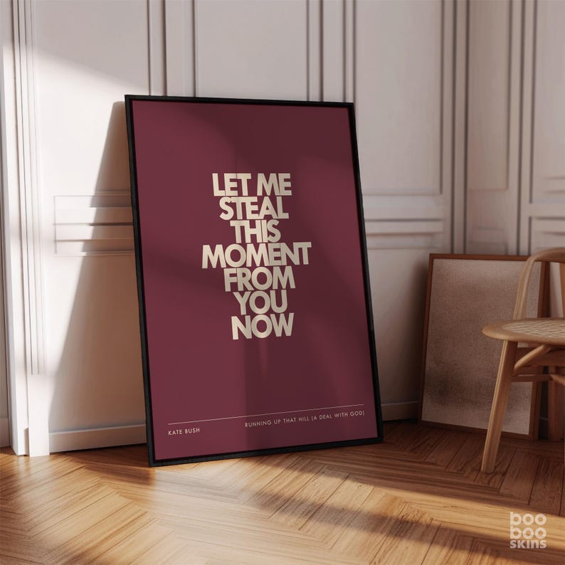 Running up That Hill Print Kate Bush Poster Christmas Gift for Mum Dad