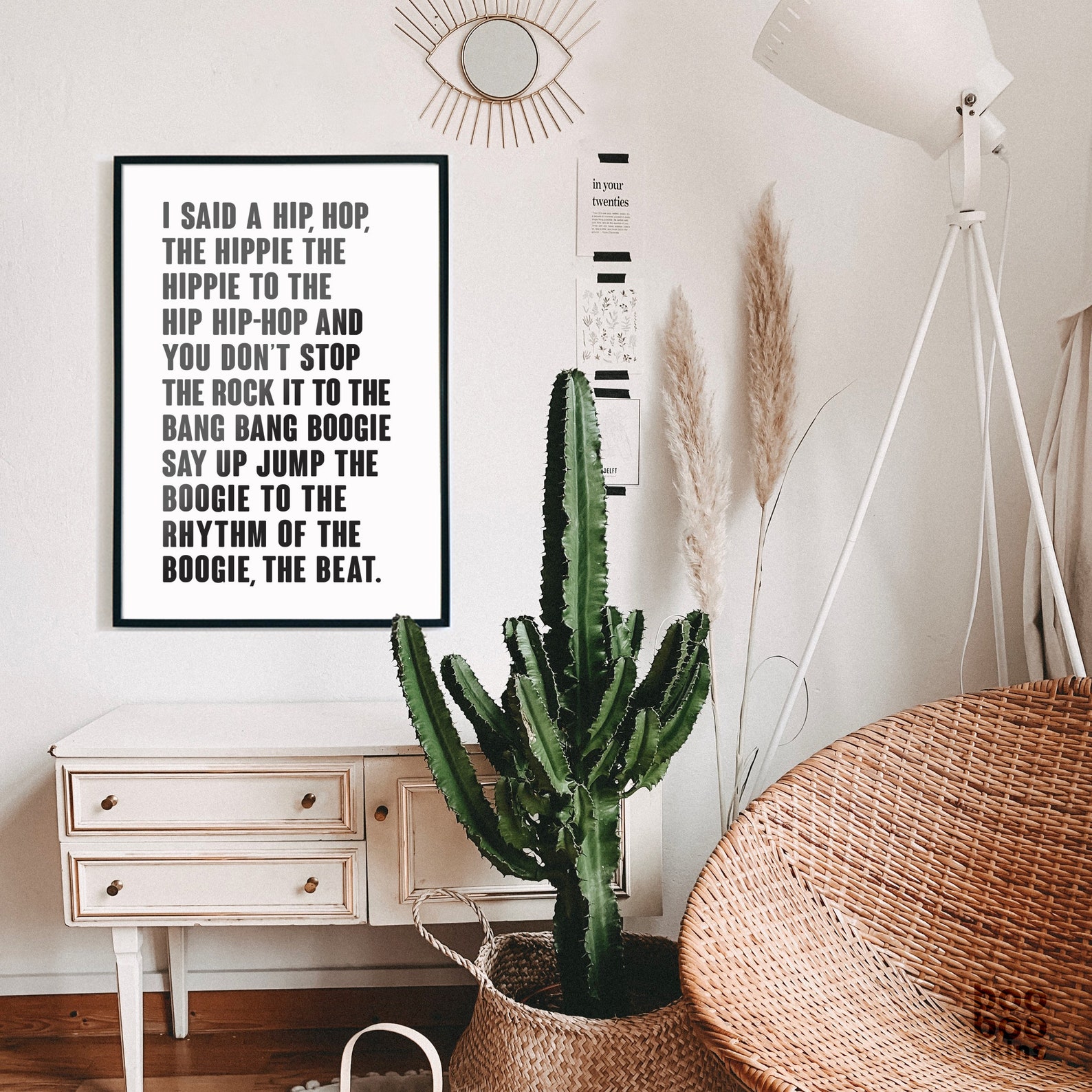 Rappers Delight Print I Said A Hip Hop Song Lyrics Wall Art | Etsy