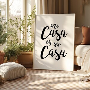 Mi Casa Es Su Casa Print | Gift Boyfriend Girlfriend Friend Houseshare Flatmate Dorm Art | Housewarming Moving In Present | Living Together