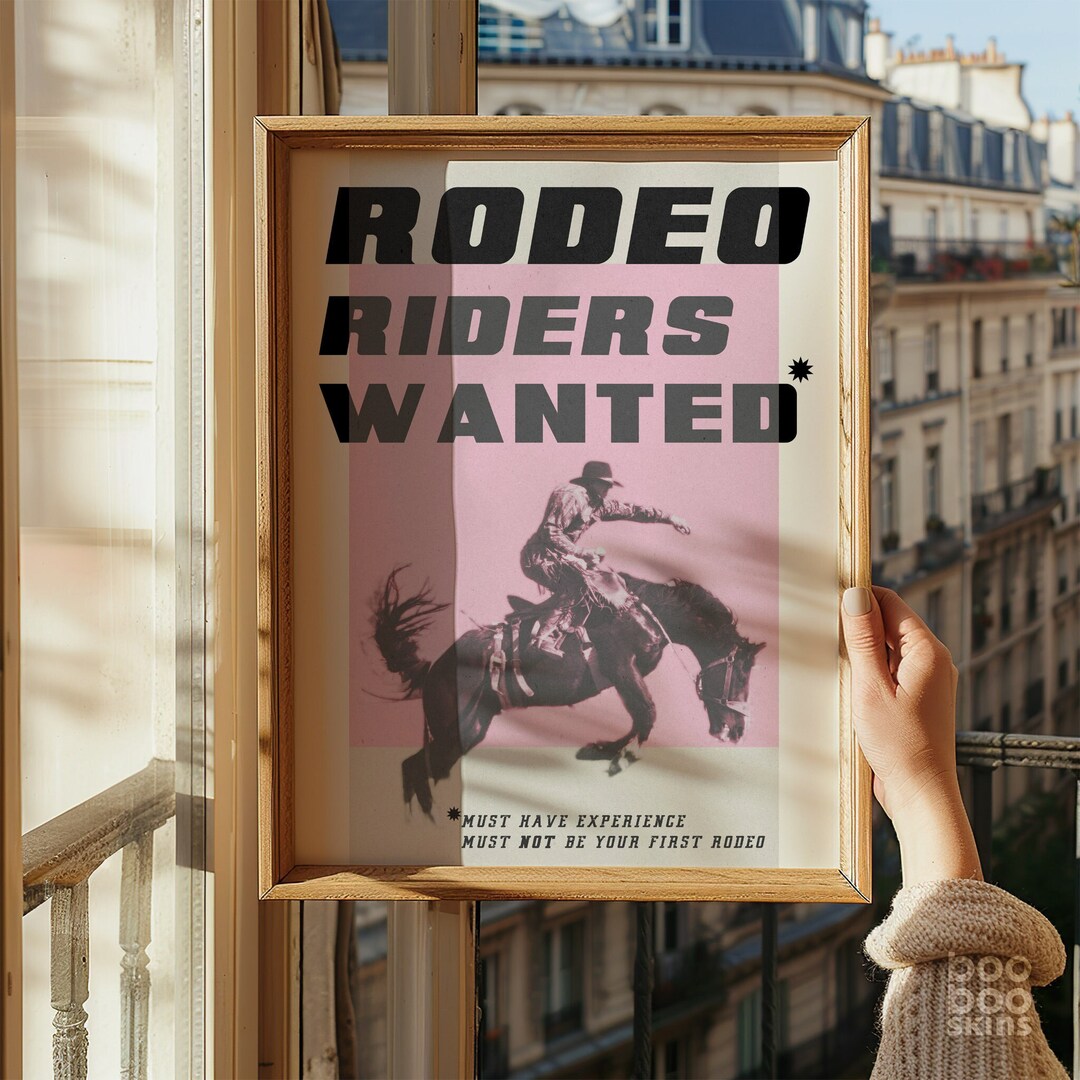 Rodeo Poster Not My First Rodeo Print Vintage Cowboy Horse Rider Wall Art Western Decor Southern ...