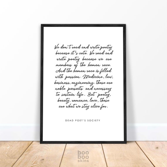Dead Poets Society Print Movie Quote Robin Williams Quote - Etsy