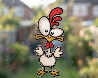 Freestanding Lace Chicken Ornament Embroidery Design (Digital Download)