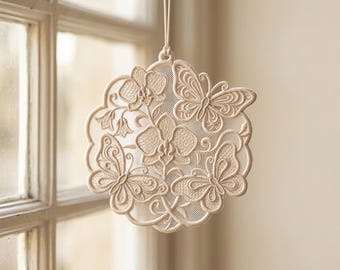 Butterfly Orchid Lace Free Standing Embroidery Design (Digital Download)