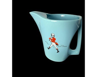 VTG WADE Regicor Johnny Walker Red Pitcher Duck Egg Blue Turquoise England