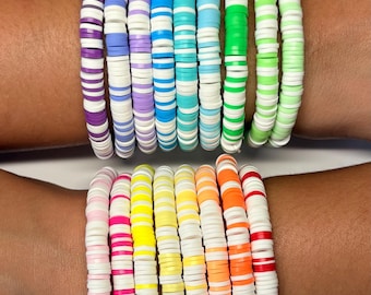 Clay bead bracelets