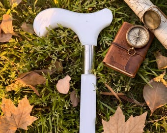 Clear Acrylic Walking Cane | Lightweight Support Stick for Women & Seniors | Custom Size | Elegant Daily Mobility Aid Gift For Mom