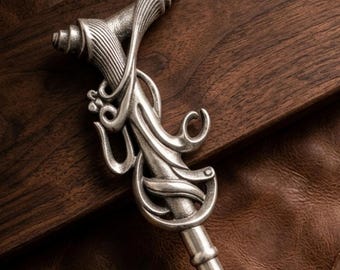 Bastón de madera tallado en espiral hecho a mano, estilo Hz Ali, bastón islámico - Elegante mango Derby, regalo islámico, bastón Hazrat Ali Zulfiqar