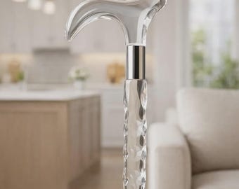 Handmade Acrylic Walking Cane Crystal Clear Transparent Cane Mobility Aid Gift for Grandmother
