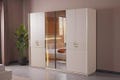 Clara 6 Door Wardrobe 270x67x223 cm Extra Large Bedroom Closet