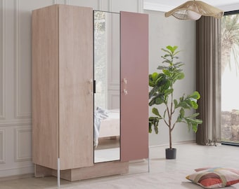 ROSETTA 3 Door Wardrobe with Mirror & LED 134x60x200 cm