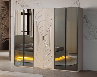 Dubai Wardrobe 252x59x220 cm | Large Modern Bedroom Closet