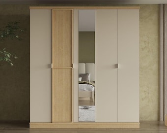 Armario grande Arya de 200 cm con 5 puertas.