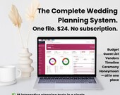 Wedding Planner Pro | Interactive Planning System | Budget Tracker + Guest List + Vendor Manager | Day-of Coordinator Tool | All Couples