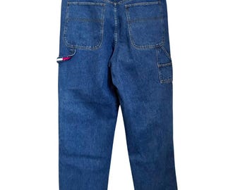 Vintage Tommy Hilfiger Carpenter Jeans | 90s Baggy Men's 42x36 Big Tall | Tommy Jeans Carpenter