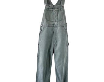 Vintage Lee Sage Green Carpenter Overalls Medium Baggy Workwear Overalls Large Pocket Utility Overalls 90s Lee Overalls