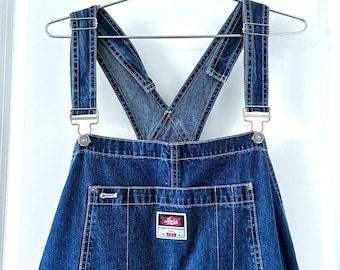 Salopette en jean Levi's vintage des années 90 pour homme, grande salopette utilitaire ample au délavage foncé