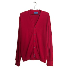 Vintage Red Grandpa Cardigan (Men&#39;s Size XL)