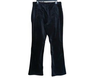 Vintage Black Velvet Mid Rise Straight Leg Pants (Women's Chico's Size 2 = Standard American Size 12)