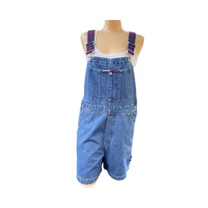 THE Iconic Vintage 90s Tommy Hilfiger Overalls - With Spellout Straps (Women&#39;s Size Small)