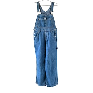 Classic Vintage 90s Calvin Klein Denim Overall Pants - Faded and Worn In (Women&#39;s Size Large)