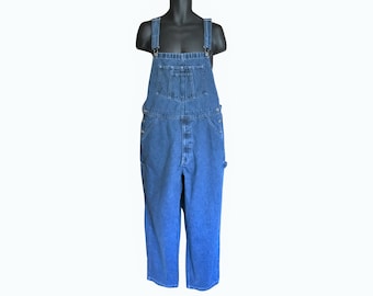 オーバーオール euro vintage 80s 90s Vintage 80s 90s Denim Overalls/ Gender-neutral XL-XXL/ 1980s