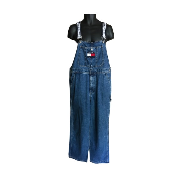 Classic Vintage 90s Loose Tommy Hilfiger Denim Overalls (Men's Size Small)