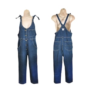 Vintage 80s Dark Wash Lee Overalls image 1