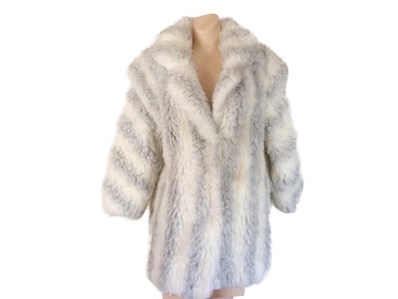 womens white faux fur coat
