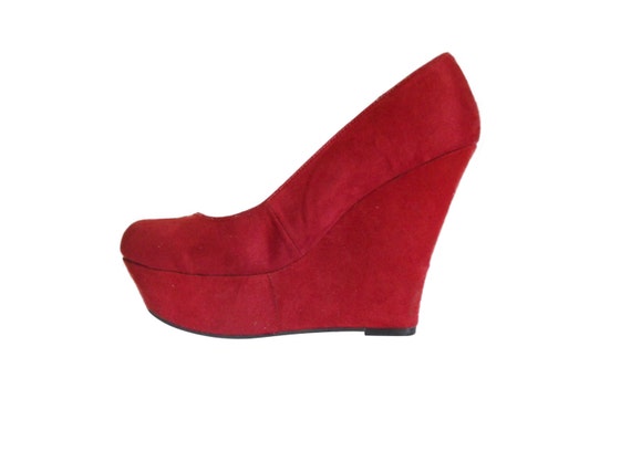 red platform heels uk