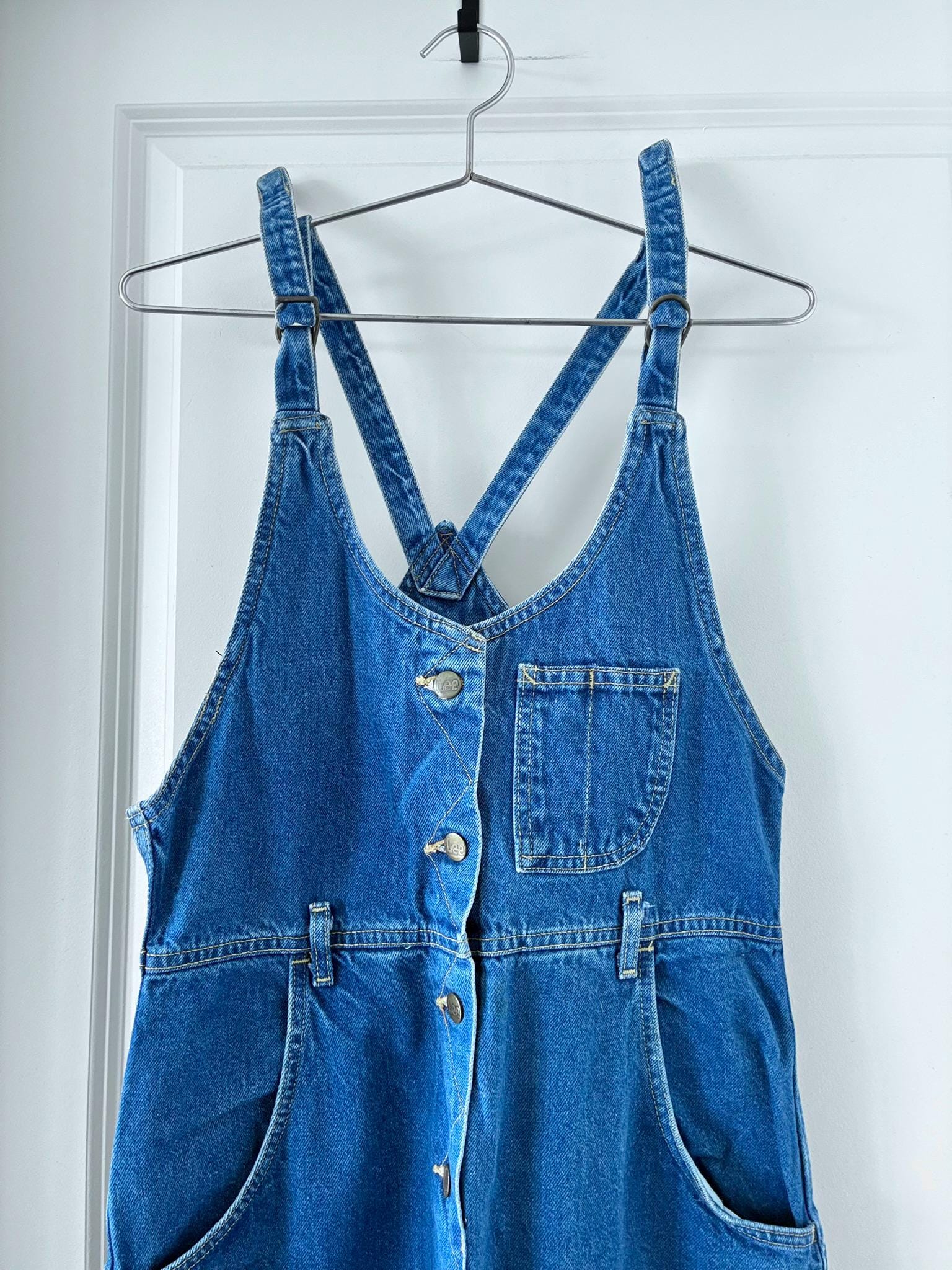Vintage 80s Dark Wash Lee Overalls - Etsy display picture 1