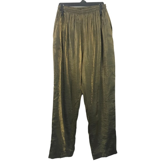 Vintage 90s Gold Athleisure Pants - Streetwear (W… - image 3