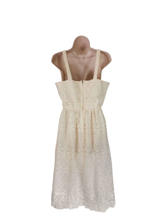 Vintage Ivory Lace Dress - Sleeveless (Women's Si… - image 4