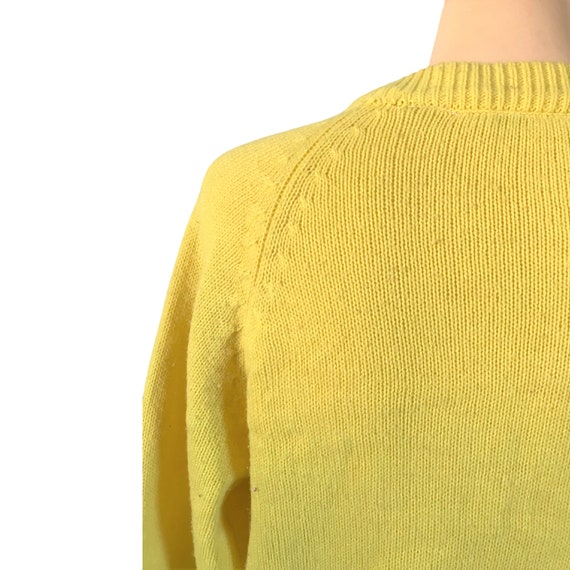 Vintage Yellow Cardigan Sweater (Women's Size Med… - image 4