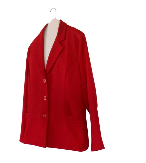 plus size red blazer jacket