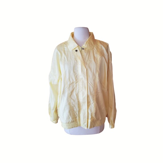 Vintage Yellow Windbreaker Pastel Windbreaker Wome