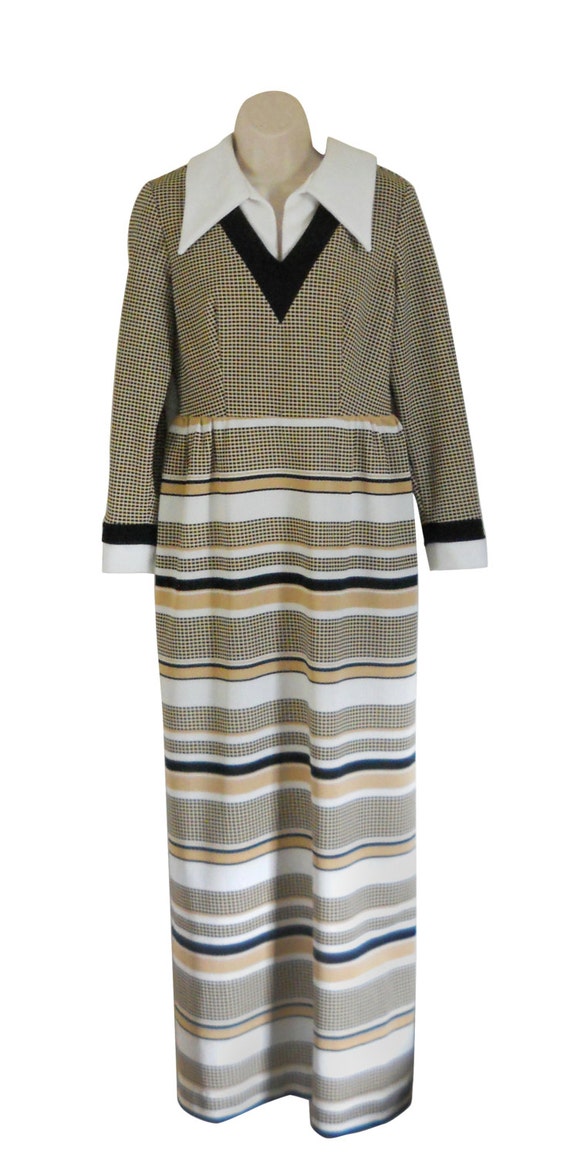 70s Maxi Dress 1970s Maxi Dress Polyester Dress B… - image 2