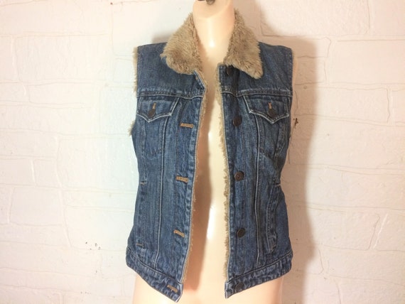 gap denim fur jacket