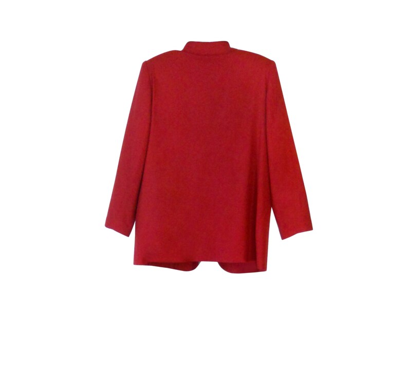 Plus Size Blazer Women Red Blazer Women Wool Blazer Ladies Etsy