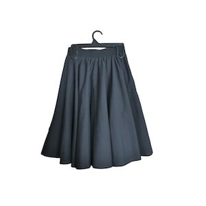 Capsule Wardrobe Item: Vintage Black Circle Skirt Classic and Timeless Style Women's Size Small image 1