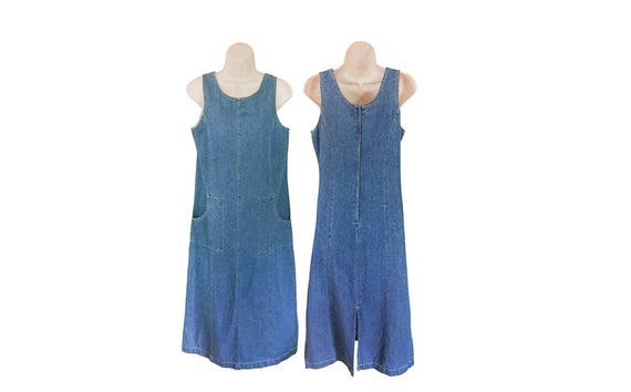 women's petite denim dresses