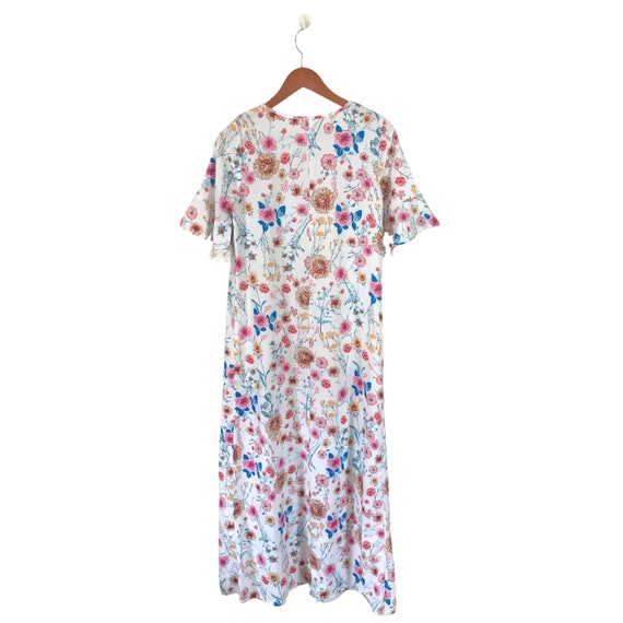 Vintage Floral Maxi Dress Babydoll Dress Butterfl… - image 4