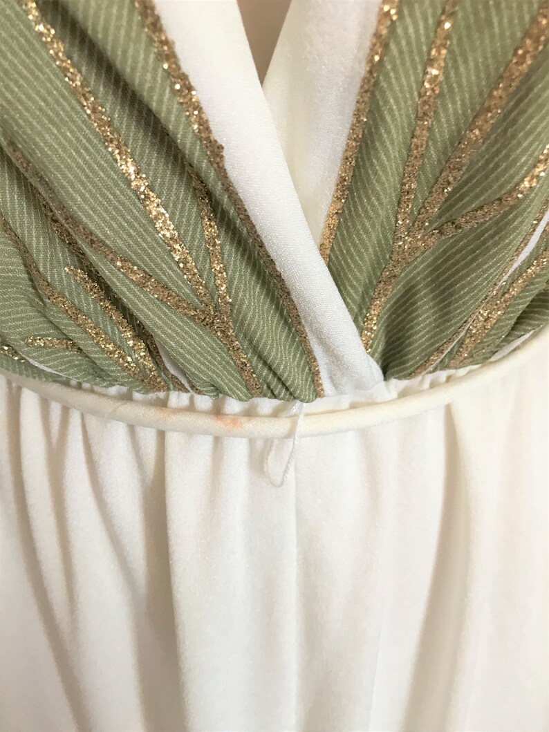 Vintage 80s Jumpsuit Disco Jumpsuit Gold Jumspuit Green Jumpsuit White Jumpsuit One Piece Jumpsuit Women Jumpsuit 80s Jumper Pants 1980s