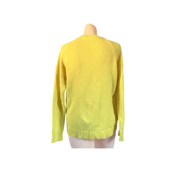 Vintage Yellow Cardigan Sweater (Women's Size Med… - image 3