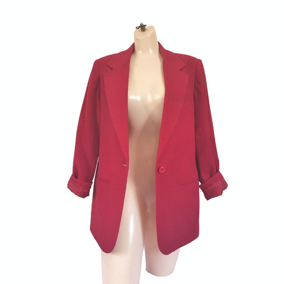 Women Red Blazer Petite Clothing Petite Clothes Wool Blazer Etsy UK