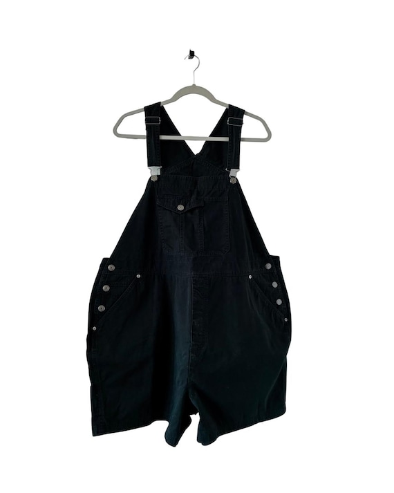 Vintage Plus Size Overall Black Overall Women Overall Shorts Bib Overall Short 90s Overall Cotton Overall Over All Dungaree