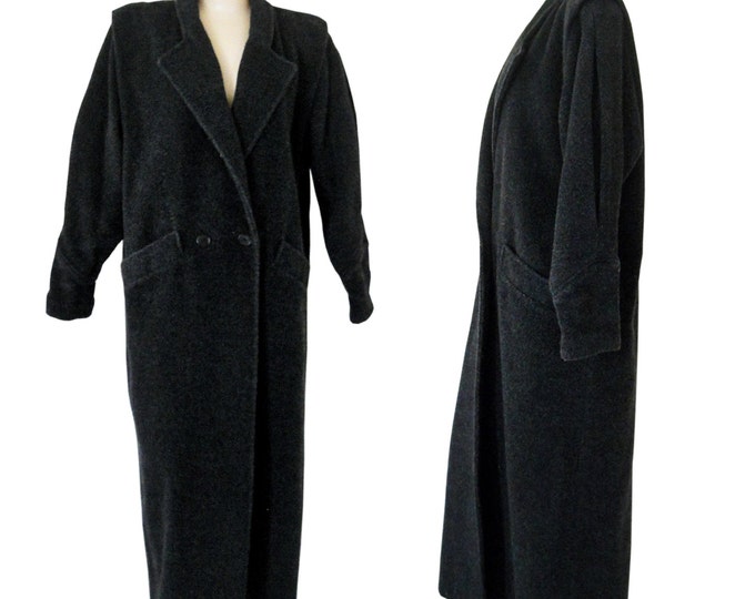 Plus Size Winter Coat XXL Coat XL Coat Gray Wool Coat Long Wool Coat